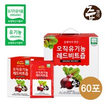 즙쟁이 오직 유기농 레드비트즙, 60팩, 80ml