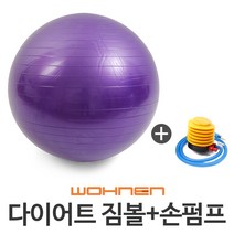 WOHNEN 다이어트짐볼, 짐볼(보라)75cm(펌프O)