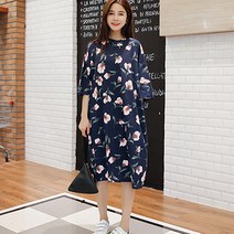 베니샵 꽃가라 롱 원피스