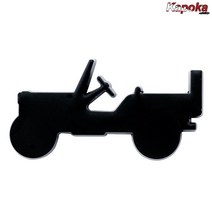 카포카 지프 모양 로고 엠블럼 스티커, CAR 블랙