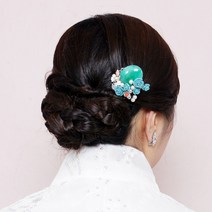 스윗메리 돌잔치 한복비녀 산호장미