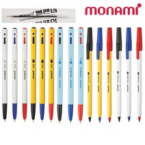 모나미 153 볼펜 모음 0.7mm 1.0mm 스틱 메디 리필, D.모나미 153 스틱 1.0mm, 청색