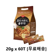 사랑주는쇼핑몰 광야식품 호두아몬드율무차 20g x 60T, 60개