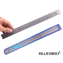블루버드 철직자 300mm 30cm 무광 스텐레스자 스텐자 철자 쇠자 스틸자 직자