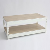 스피드랙 멀티테이블 협탁 직사각 미디움 800x400x330mm 2단, 백색