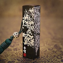 도장꾹 흐드러지다 5푼 수제 도장 신주 인감 법인 선물 직인 회사 커플 무료 가죽 파우치, RS001_검정돌_양각_한자고인체