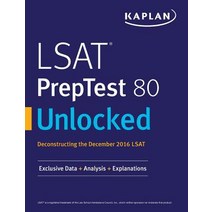 LSAT Preptest 80 Unlocked: Exclusive Data Analysis & Explanations for the December 2016 LSAT Paperback, Kaplan Publishing