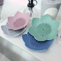 저자닷컴 연꽃 모양 비누받침 2P, 다크핑크
