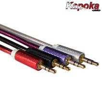 카포카 차량용 AUX케이블 노이즈필터 3극 4극 옥스케이블, 03.AUX 4극 스프링 케이블 블루