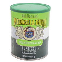 메달리아도로 에스프레소 이탈리안 로스트 디카페이네이티드 그라운드 커피, 분쇄커피, 283g
