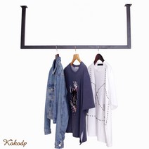 코코디피 옷가게용 주문제작 천장 벽면 부착 파이프 행거 천정 고정 헹거 옷걸이 봉, 주문제작(가로와 폭 배송메시지에) + 20각 + 흰색, 1개