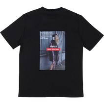 supreme 전사 프린트 오버핏 반팔티셔츠