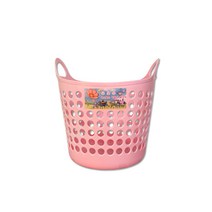 다드림몰 코스모스 다용도 빨래 세탁 바구니 (핑크), 핑크(중), 1개