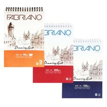 파브리아노 드로잉 아트북 스프링형 스케치북, A4 90g 80매(SS02)