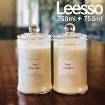 리쏘 대용량 1+1 천연소이캔들(최대200시간), 피오니+피오니, 2Ea