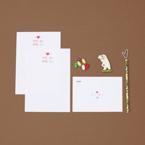 2년은 짧고 인연은 길다 편지지 (자체제작), 흰색, 편지지 10장