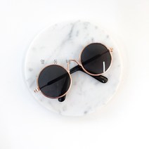 옆동네몰 강아지 고양이 안경 선글라스 도글라스 냥글라스 16종 애완용, 로즈골드테+블랙, 1개