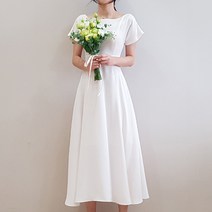 트리플원 보트넥 훌 원피스