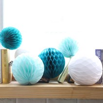 파티해 허니컴볼 장식세트 6개입, 블루