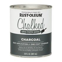 [RUST-OLEUM CHALKED] 울트라매트 밀크페인트, 1QT-Charcoal