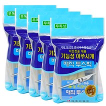 대중인벤트 매직투스픽 기능성 이쑤시개 100P 치간칫솔, 5개