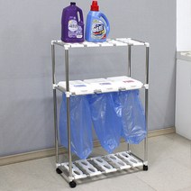 센스2030 분리수거함 3P(2단), 화이트 분리수거함 3P(2단)