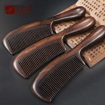오토데코 원목 헤어빗 브러쉬 머리빗 나무빗 두피마사지 지압용 Combs, 1개, 흑단목 헤어 머리빗(각인 안함)