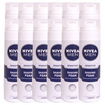 니베아 센서티브 쉐이빙 폼, 200ml, 12개