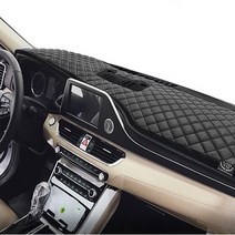 VIP 차종별 맟춤 고급가죽 대쉬보드커버, 싼타페DM센터스피커형, 블랙