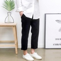 밴딩 린넨 남자 와이드팬츠