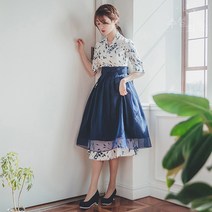 수설화 청초 철릭원피스 생활한복