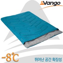VANGO 반고 엠버 럭스 싱글 더블 침낭, 엠버 더블 본디 블루 침낭
