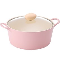 네오플램 에콜론코팅 세라믹냄비 26cm 곰솥, 핑크, 레트로곰솥 26cm