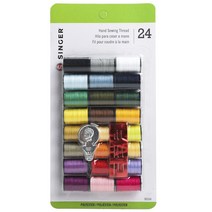 싱거 핸드 소잉 쓰레드 손바느질실 24개입, 혼합 색상, 9.1m