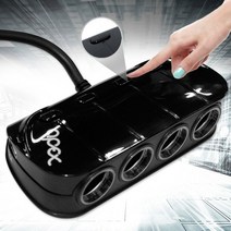 오토런 아팩스 전압표시 2USB+스위치 4구소켓, 단품