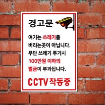 EsignMART 이사인마트 쓰레기 투기 금지 경고 표지판 e101039, 사이즈선택 : A2(420*594mm)