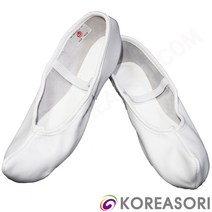코리아소리 흰색 코있는 소가죽 굽없는 한국무용슈즈 코슈즈 SOP-SJA111X, 235