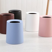 해강 인테리어 휴지통 8L 12L, 모던원형휴지통_8L_핑크