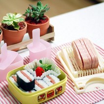 갓샵 피크닉 사각김밥틀 무스비틀 김밥틀 스팸칼 네모김밥틀, 대틀+큐브틀(색상랜덤), 1개