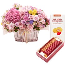 [유어버스데이] 뚜레쥬르 라즈베리샌드웨이퍼+해피니스 바구니, 1set