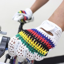 월드페이머스 메쉬 가죽 자전거 장갑, 롱 메쉬 글러브-챔피온