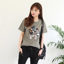 [하늘바라기]안경 강아지 반팔티