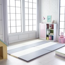 그레이프 폴더매트, 아이보리 핑크 4단