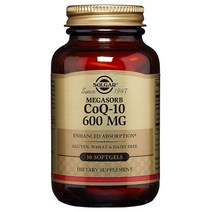 솔가 메가솝 CoQ-10 600mg 소프트젤 글루텐 프리, 30개입, 1개