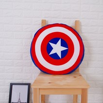 조우니 정품 마블어벤져스 캡틴아메리카 방패 캐릭터 쿠션 방석 40~70cm, 01캡틴아메리카 방패쿠션
