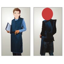 SKM (주문제작) 전신형방호복 남성용(납가운 버클타입) SK-15 (0.5mmpb) 방사선방호복, Yellow Cross