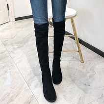 스타일엠제이 기모안감 스판 스웨이드 싸이하이롱부츠