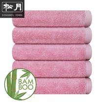 송월타올 뱀부얀 170g 뉴오리진 수건, 딥핑크, 5장