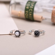 마노 담수진주 925실버 은반지 명품 여자 여성 은볼 데일리 포인트 볼드 굵은 순은 반지