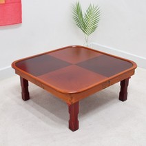 향림공예 정타원 밥상 600 남원 접이식 교자상 2인용 찻상 다과상 다용도상, 정타원 체크 600